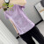 得美顿运动品牌夏季速干衣短袖女夏季新款运动短袖T恤跑步圆领弹力大码透气汗衫 浅紫色 M(85-95)