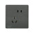 国际电工86型银暗灰色拉丝暗装开关插座面板套餐常用开关电源插座 正五孔