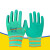 手套劳保耐磨工作工地耐用手袜透气放线劳动防滑丁腈防油橡胶加厚 [12双]多彩绿 发泡款 M