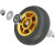 脚轮橡胶轮带轴承4寸6寸8寸平板车小推车轮子万向轮刹车手拖车轱辘滑轮 4寸橡胶单轮【重型】