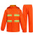 路政反光雨衣环卫工人消防分体防水桔色公路养护保洁雨衣套装 蓝格橙色（网格内里） M