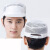莱文格（LEVENGER）工作帽子厨师帽女厨房餐饮车间食品厂网帽包头防尘卫生食堂男女款 白色后卡扣 可调节