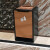 不锈钢酒店大堂立式商用户外垃圾桶带烟灰缸果皮箱定制分类烟灰桶 yh416-玫瑰金-24L