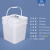 斯铂格 方形塑料桶 饲料肥料化工桶加厚带盖密封钓鱼打包水桶 25L白色 BGB-147