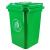 兰诗（LAUTEE）LJT2209 绿色50L户外桶 带盖垃圾桶