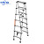 铝合金加厚直梯单侧梯单面梯折叠一字升降工程楼梯梯子伸缩梯B 【免安装、、工程便携款】人字梯2.0米