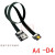Micro HDMI 弯头标准航拍相机云台单反山狗FPC平板航拍高清转接线 A4-D4 0.05m