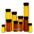 透明/棕色螺口玻璃化学试剂样品瓶 带盖密封药粉分装瓶 100个装 棕色30ml27*72.5mm