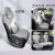 布兰特 理想L6专用坐垫四季座椅套半包座垫透气打孔翻毛皮汽车用品 马鞍垫-浅灰色-记忆版(五座) 理想L6专用