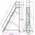 铝合金梯子  移动平台梯 户外梯 登高梯 踏步梯 跨线梯 ZWLAP-H40(4.0米)