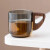 木丁丁玻璃小茶杯简约家用主人单杯个人绿茶带把品茗杯酒杯功夫茶水杯子 小茶杯(八只装)