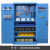 重型工具柜铁皮收纳柜车间储物柜双开门工厂五金工具箱工业置物柜 图二1000*500*1800蓝色不含配件