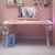 哈骆顿（HALODN）粉色电竞桌台式电脑桌家用直播主播少女游戏桌椅组合套装高级桌子 RGB粉套装（100*60*72）升降扶手