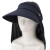 MIZUNO美津浓 高尔夫球帽女士运动大檐帽golf运动遮阳帽 带护颈 藏青52MW122414