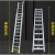 小米城堡单面伸缩升降直梯子工程梯加厚铝合金便携家用消防梯6 7 8 10 米 双踏板-加厚4.0mm伸9米收4.7米