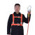安全带工地施工保险带高空作业安全带全身五点式攀岩安全带安全绳 橘色双大钩3米带绑腿