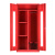 应急物资柜钢制消防柜防汛救援器材存放柜防护用品设备玻璃展示箱 高1920宽1200*深500（mm）红色