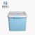 米奇特工  塑料收纳箱 纯色周转箱整理箱 大号27L：41*29*23cm（蓝色3个）
