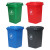 海斯迪克 户外垃圾桶 加厚环卫分类垃圾桶 塑料带盖垃圾箱 蓝色50L无轮 HKT-393