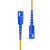 蓝邮 光纤跳线 LC-LC 单模双芯 黄色 1m LC/UPC-LC/UPC-1M-SX