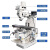 重巡( M4立式)高速铣头M5炮塔铣床高精密4H立卧两用方轨万能摇臂铣床剪板zx
