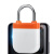 沸耐笙 FNS-26431 NFC无源锁物流锁智能锁挂锁 P10橙白色（钢制锁梁） 1把