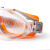 以勒303-4F护目镜 聚碳酸酯镜面防雾处理 防冲击防飞沙防飞溅耐酸碱实验室防护眼镜 橙色边框