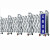 手动型移动不锈钢伸缩护栏 工厂企业单位大门分段平移门高铁安全 不锈钢A款(高度0.9米，宽度0.46