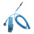 鑫力达 PU防静电手环有绳手腕带PVC蓝色有线除静电手环 金属静电环（有线）