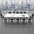 穆运 会议桌长方形圆角会议室洽谈桌白色简约现代多人位办公桌 不含椅1.6*0.8M（送货上门） 不含椅3*1.2M