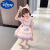 迪士尼（Disney）玲娜贝儿童装短袖洛丽塔公主裙女童洋气连衣裙2023新款小女孩礼服 粉色+尾巴 130cm