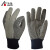 12双 黑色点胶帆布手套 加厚耐磨防滑 透气防护手套 劳保用品