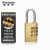 稳斯坦 W7213 (1个)黄铜密码挂锁 行李箱密码锁防盗拉杆箱锁背包锁柜门锁 3轮中号