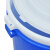 兰诗 YJ-E086 带盖水桶 圆形塑料桶收纳桶大号水桶酒店厨房环卫物业垃圾桶 白色80升