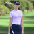 PGA 夏季新品 高尔夫短袖女装 运动球服面料 修身T恤上衣 透气不闷 弹力速干 PGA 101028-浅紫色 S