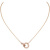 卡地亚（Cartier）【520】 经典LOVE系列 玫瑰金色  钻石 双环 时尚项链 玫瑰金色