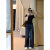 君芳雅（junfangya）夏季女装茶系穿搭配一整套小个子高级感韩系时尚短袖t恤两件套装 单牛仔裤 L