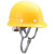 蓝炎 京山诺安 应急用安全帽印字建筑工地工程施工工厂定制加厚透气头帽 玻钢型安全帽透气插扣黄色