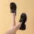 回力（Warrior）女鞋小皮鞋粗跟增高商务工作鞋亮面乐福鞋 WXP(WZ)-1542 黑色 37