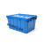 塑料周转箱带盖物流运输箱加厚物料箱框长方形斜插式收纳箱塑料箱 长宽高60*40*35厘米 355箱红色 大号