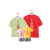 UOSU亲子装纯棉短袖T恤夏季新款父子母女全家装休闲时尚洋气家 红色 男童款90