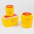 冰禹 BY-1251 方形黄色利器盒10个（方形利器盒8L）卫生所锐器盒 黄色小型废物桶医院诊所科室