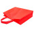 海斯迪克 无纺布购物手提袋 广告礼品袋 红色 35*41*12  立体竖款(10个) H-31