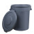 卡英 圆形塑料桶 大容量储水桶 工业物业桶 水桶带盖 C型36L