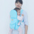 CLCEY小月龄0一6月婴儿背带横抱式宝宝小孩色系列多功能前抱后背透气 粉色网款