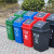 户外垃圾桶中型分类工业60L商用环卫室外小区摇盖箱塑料约巢 黑色10L垃圾桶 【全国】