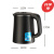 美菱（MeiLing）茶吧机通用烧水壶304不锈钢通用包胶壶配套小五环 0.8L(黑)304食品级短嘴壶