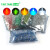 3mm 5mm LED灯珠泡发光二极管F3 F5红绿黄蓝白色直插整包1000个 3MM白发普绿(1000个)