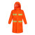 百舸连体风衣式雨衣大衣 连体连帽安全反光可定制 橘红色 XL