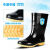 上海双钱高筒防水雨鞋加厚牛筋防滑耐磨耐酸碱中筒劳保工地男雨靴 702雨鞋